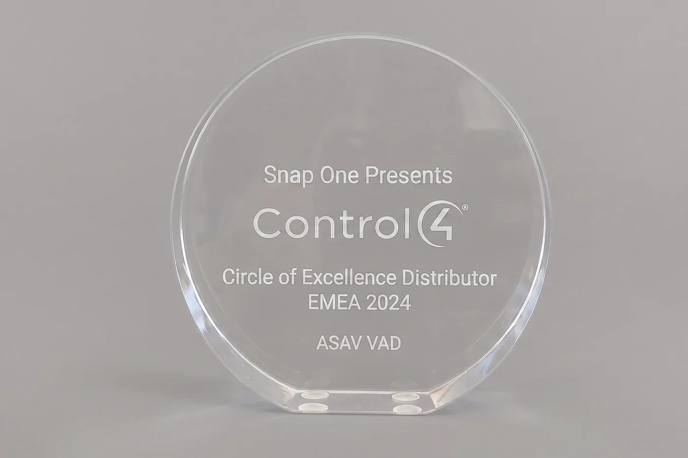 Snap One Circle of Excellence Distributor EMEA 2024 award — aSAY VAD