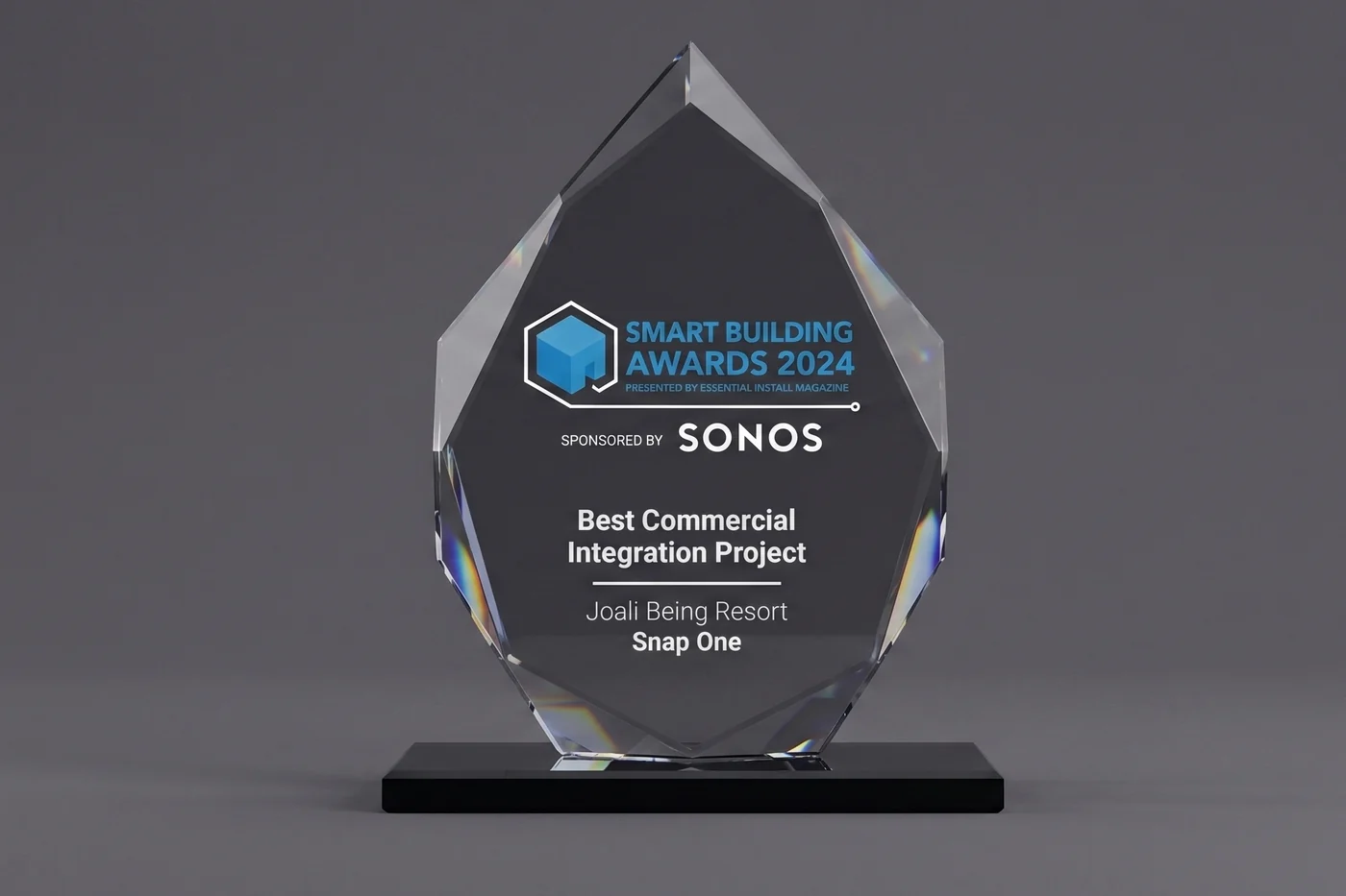 Smart Building Awards 2024 Best Commercial Integration Project — JOALI BEING Resort, Snap One